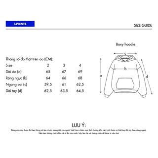 Áo Hoodie Boxy Levents Basic 100% Cotton Unisex