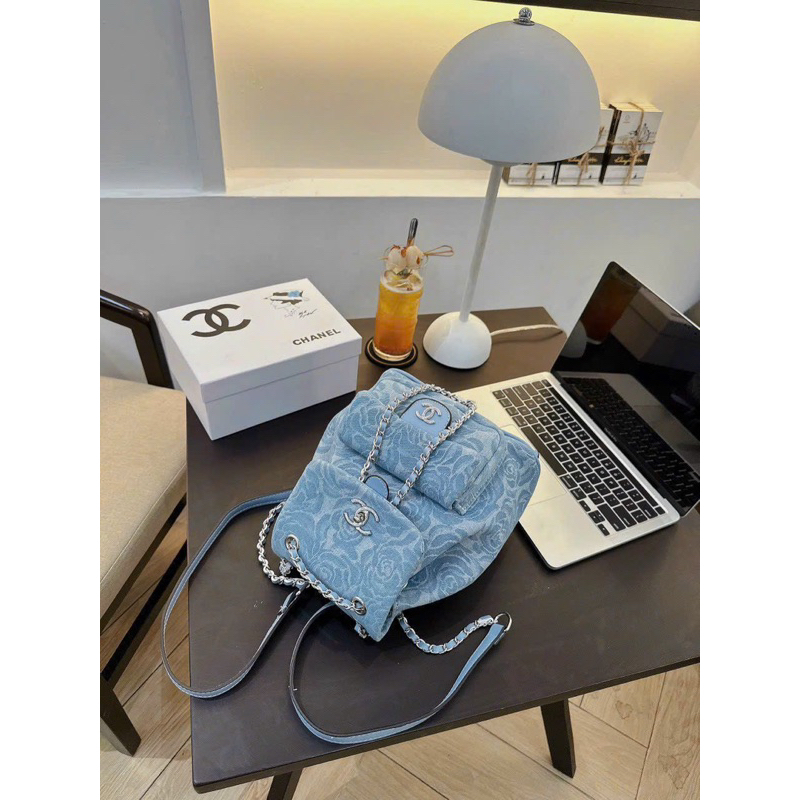 Balo Nữ Thời Trang, Balo Mini ô trám vải bò siêu hot, Balo Đeo Vai Cỡ Nhỏ Kết Cấu Dây Xích Thời Trang Nữ M233