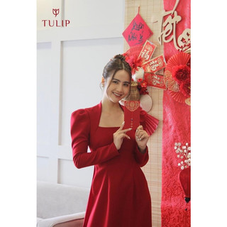 Áo dài lụa NGỌC TRAI  co giãn mềm mại đỏ tay bồng dáng truyền thống ÁO DÀI BẢO HIẾU.