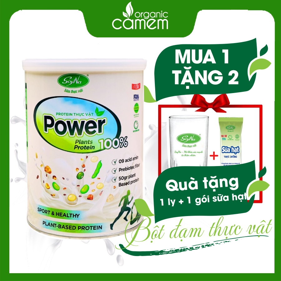 Vegan Power Protein Thuần Chay SoyNa - Cung cấp đạm thực vật cho người ăn chay, dân thể thao - Lon 400g