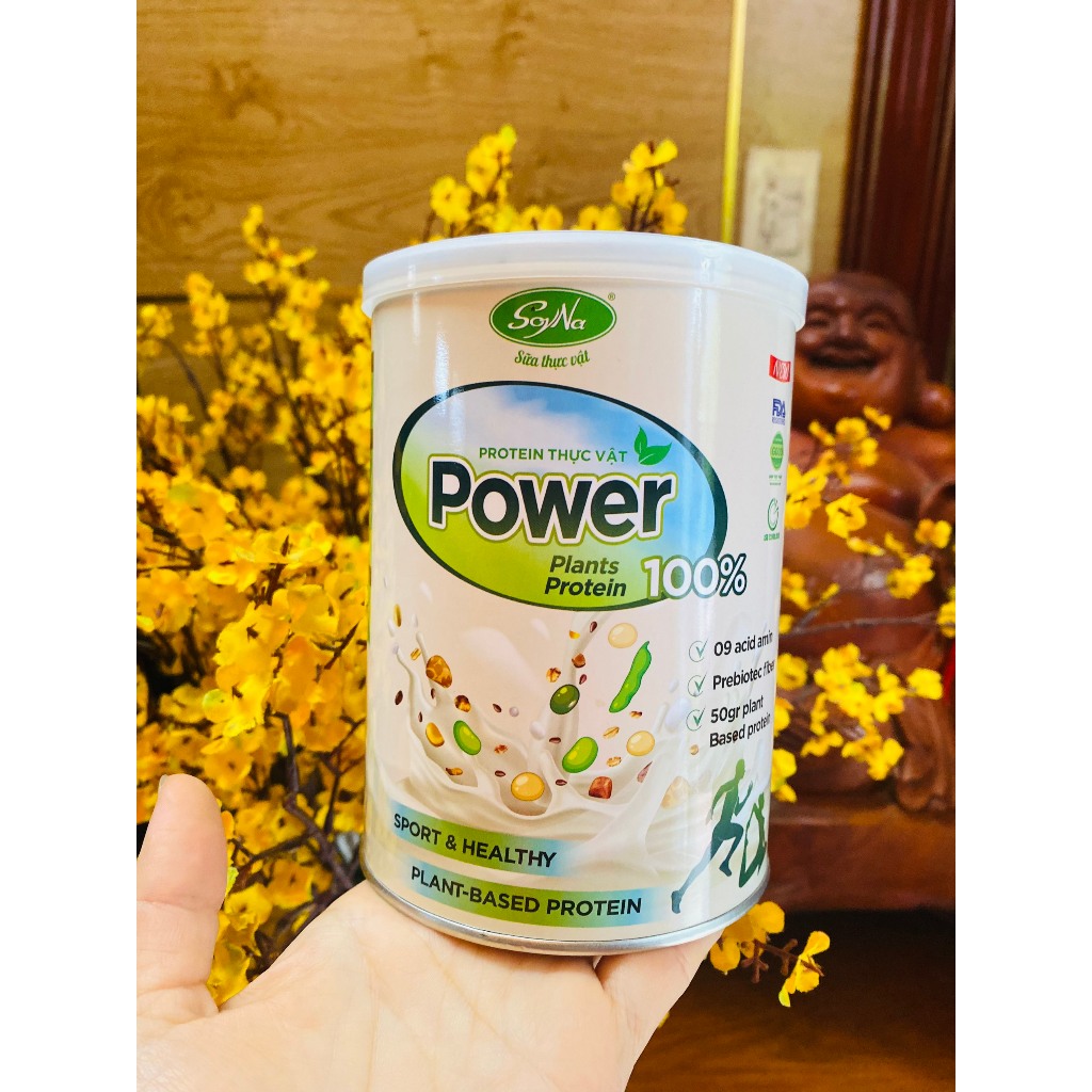 Vegan Power Protein Thuần Chay SoyNa - Cung cấp đạm thực vật cho người ăn chay, dân thể thao - Lon 400g