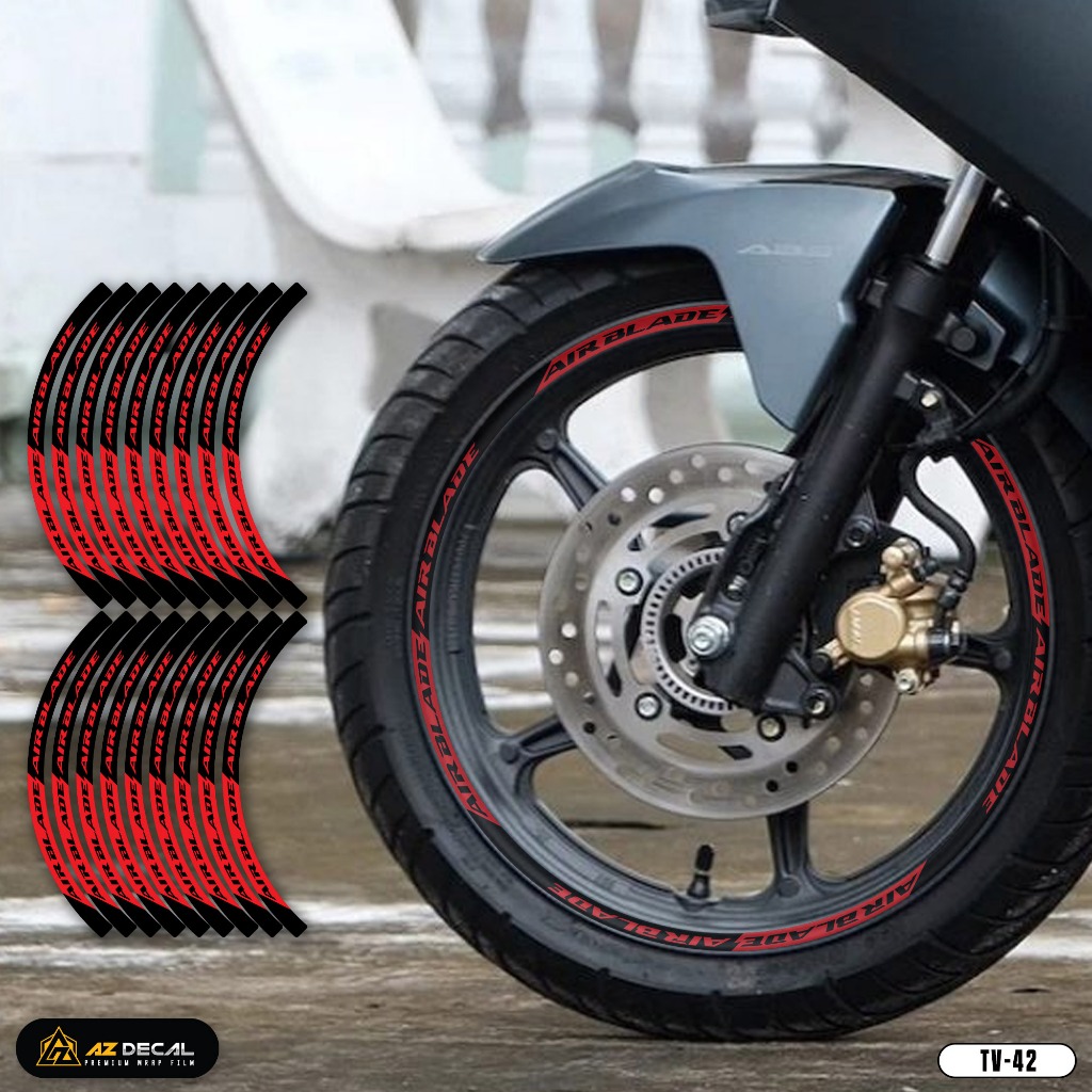 Tem Dán Vành Xe Máy Air Blade Phản Quang | TV42 | Decal Mâm Xe Máy AB AirBlade Chống Nước, Dễ Dán