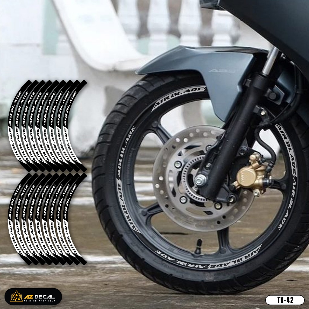 Tem Dán Vành Xe Máy Air Blade Phản Quang | TV42 | Decal Mâm Xe Máy AB AirBlade Chống Nước, Dễ Dán