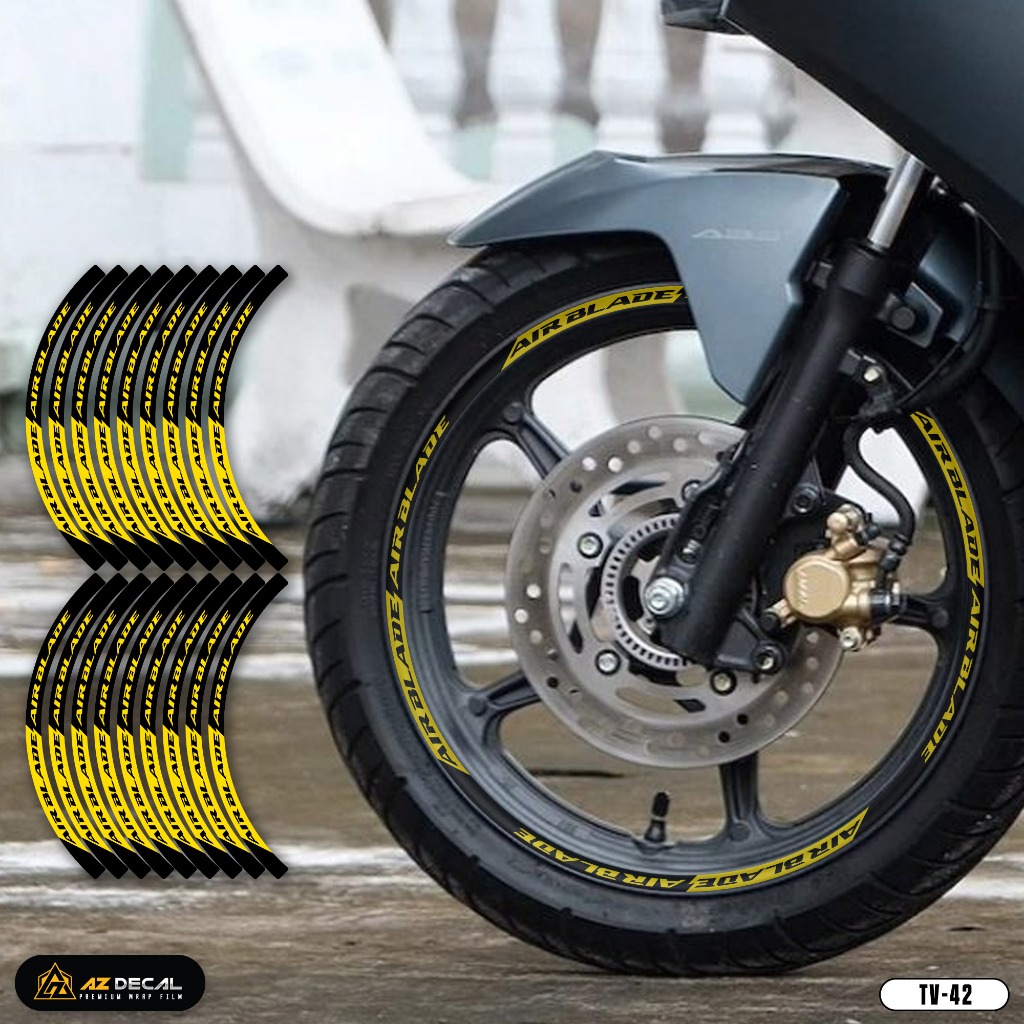 Tem Dán Vành Xe Máy Air Blade Phản Quang | TV42 | Decal Mâm Xe Máy AB AirBlade Chống Nước, Dễ Dán