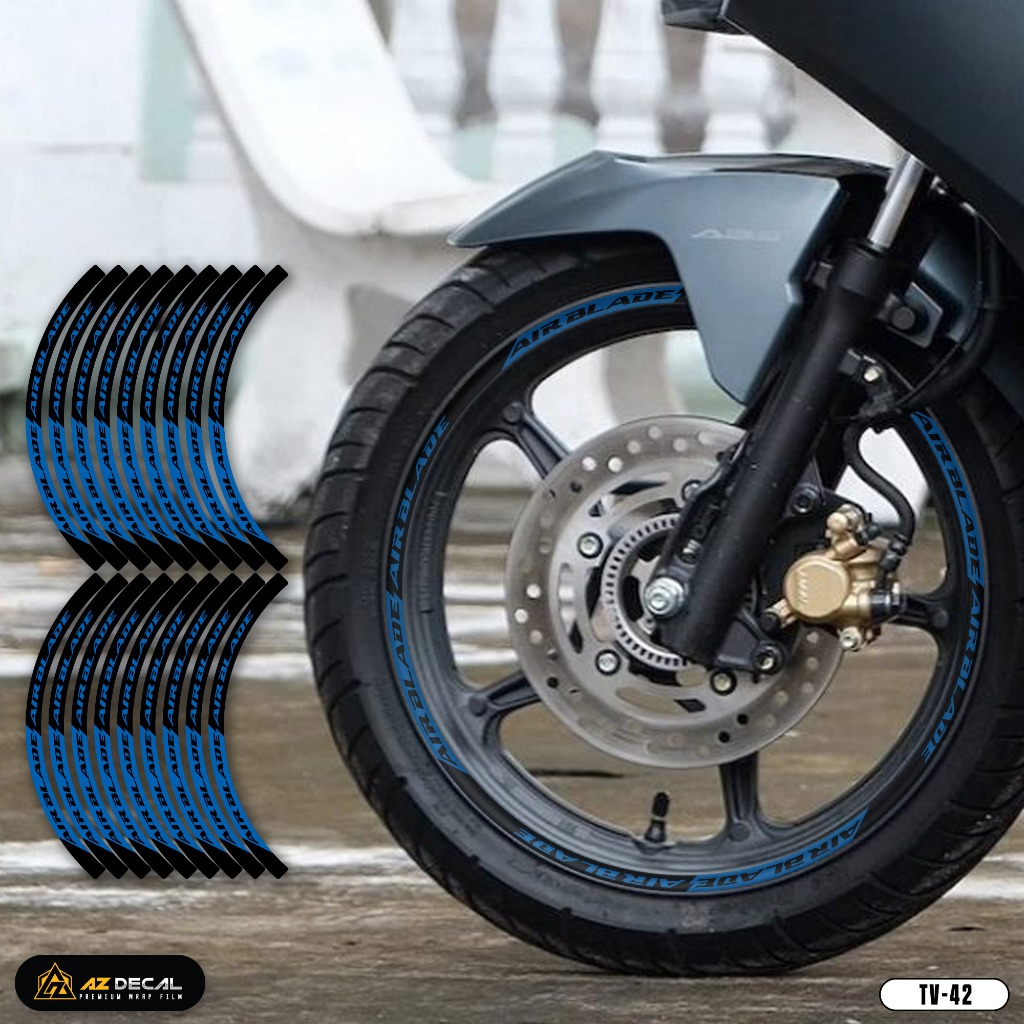 Tem Dán Vành Xe Máy Air Blade Phản Quang | TV42 | Decal Mâm Xe Máy AB AirBlade Chống Nước, Dễ Dán