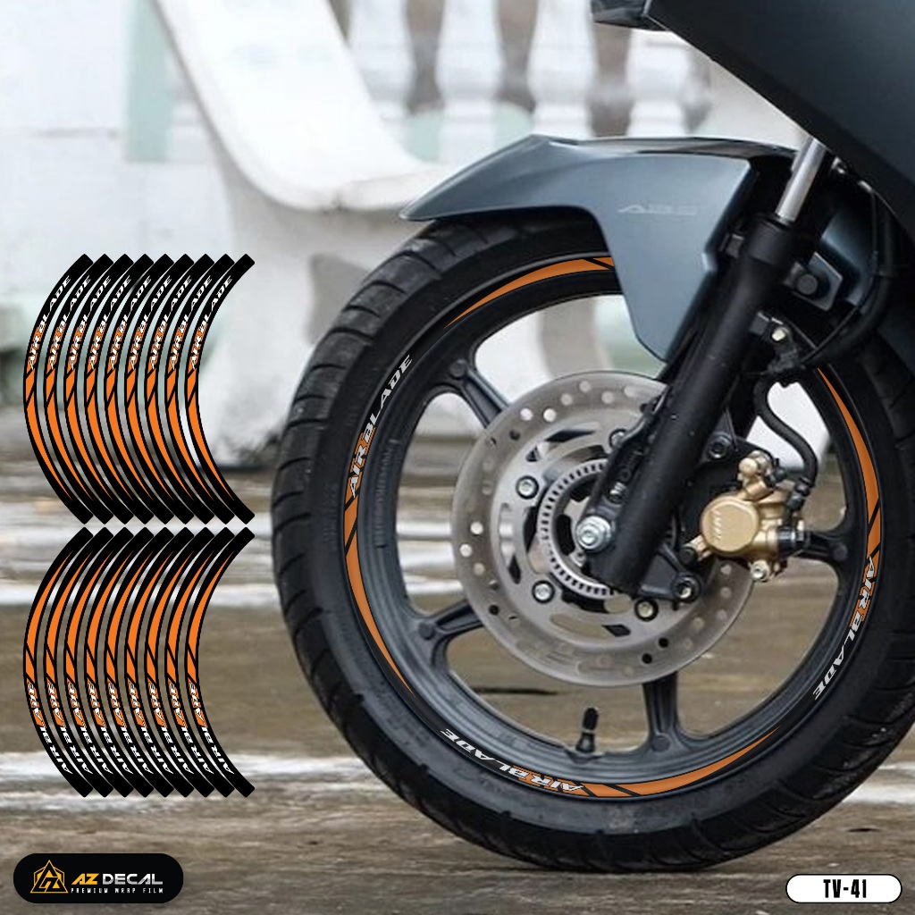 Tem Dán Vành Xe Máy Air Blade Phản Quang | TV41 | Decal Mâm Xe Máy AB AirBlade Chống Nước, Dễ Dán