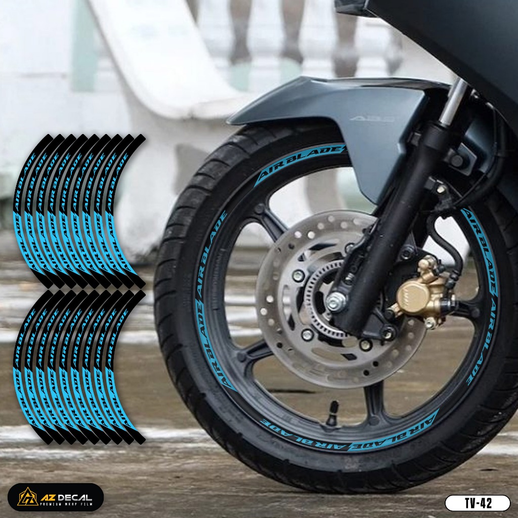 Tem Dán Vành Xe Máy Air Blade Phản Quang | TV42 | Decal Mâm Xe Máy AB AirBlade Chống Nước, Dễ Dán