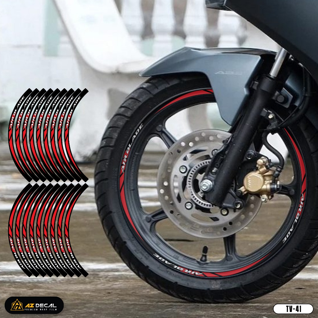 Tem Dán Vành Xe Máy Air Blade Phản Quang | TV41 | Decal Mâm Xe Máy AB AirBlade Chống Nước, Dễ Dán