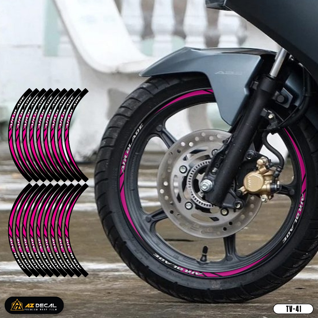 Tem Dán Vành Xe Máy Air Blade Phản Quang | TV41 | Decal Mâm Xe Máy AB AirBlade Chống Nước, Dễ Dán