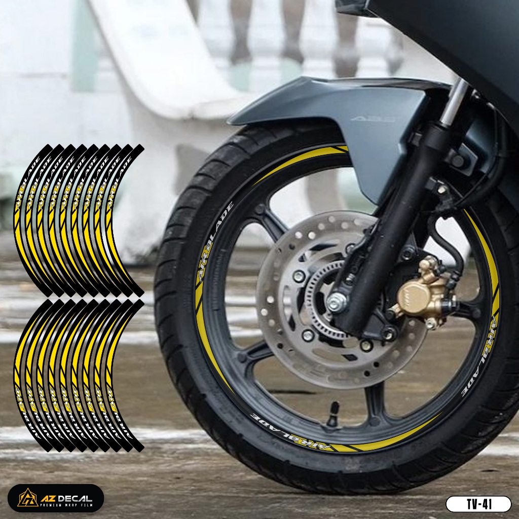 Tem Dán Vành Xe Máy Air Blade Phản Quang | TV41 | Decal Mâm Xe Máy AB AirBlade Chống Nước, Dễ Dán