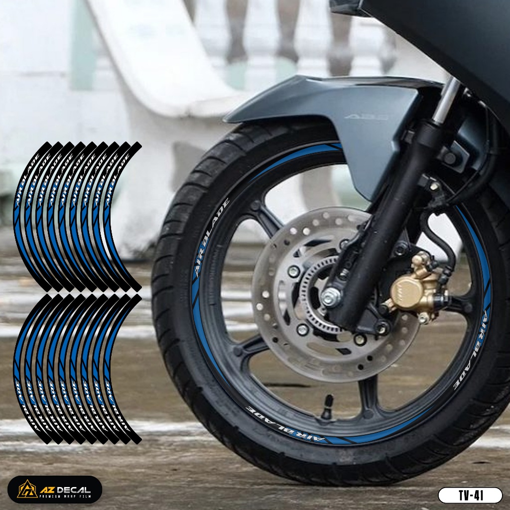 Tem Dán Vành Xe Máy Air Blade Phản Quang | TV41 | Decal Mâm Xe Máy AB AirBlade Chống Nước, Dễ Dán
