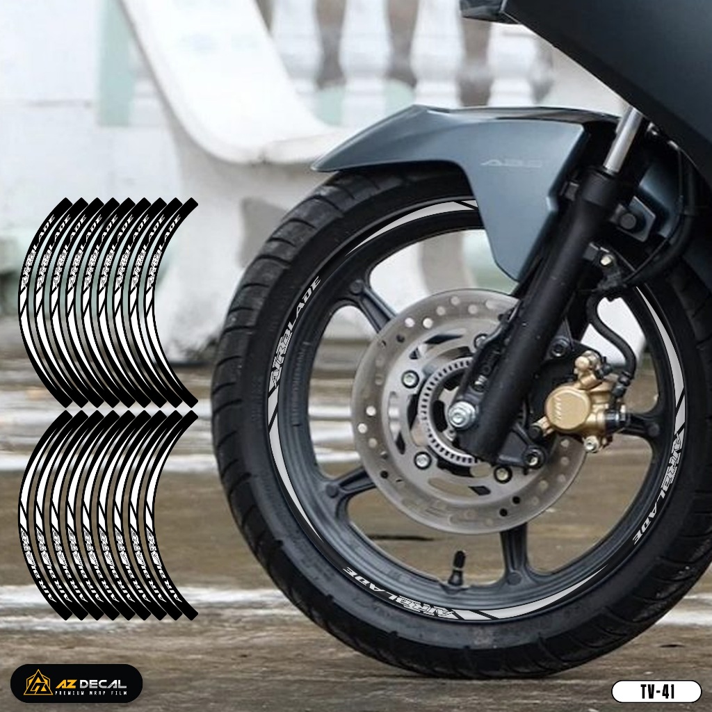 Tem Dán Vành Xe Máy Air Blade Phản Quang | TV41 | Decal Mâm Xe Máy AB AirBlade Chống Nước, Dễ Dán