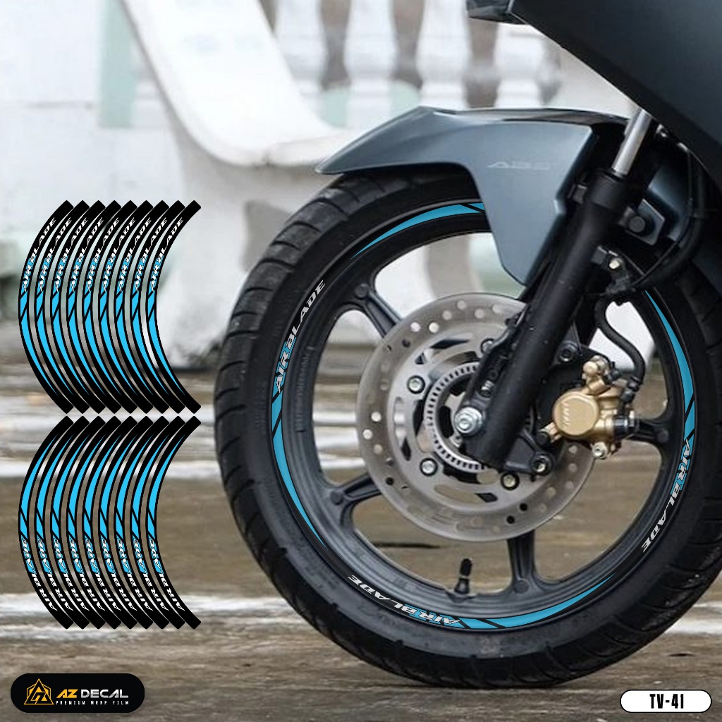 Tem Dán Vành Xe Máy Air Blade Phản Quang | TV41 | Decal Mâm Xe Máy AB AirBlade Chống Nước, Dễ Dán