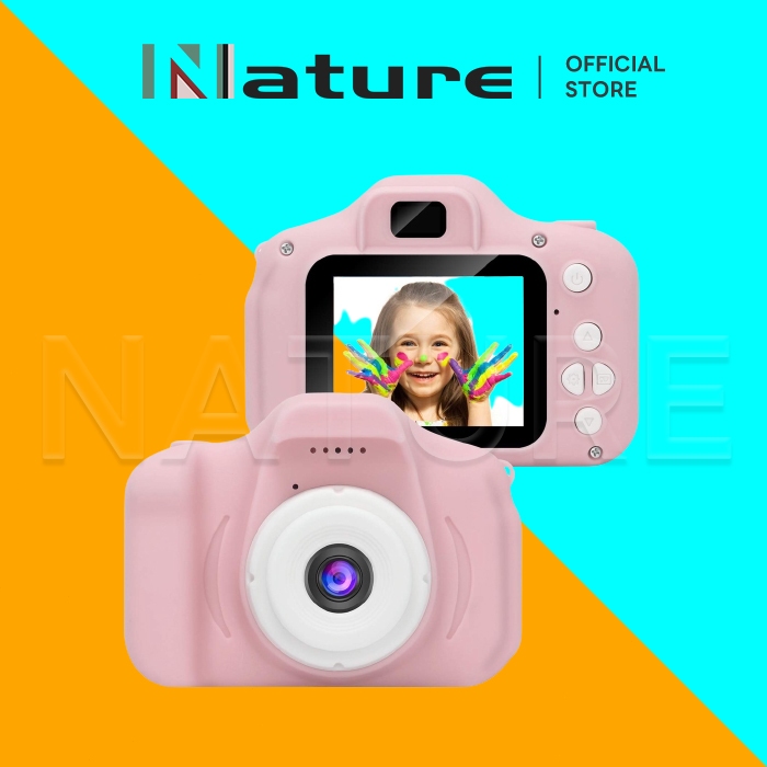 QZ COD Máy ảnh kỹ thuật số mini chống sốc 8MP HD có thể sạc lại cho bé
