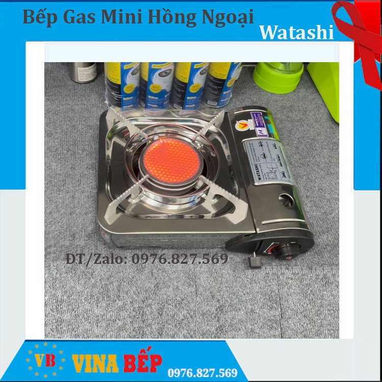 Bếp Gas Mini Hồng Ngoại Watashi WA-3200HN ( Bếp ga du lịch kèm Vali đựng tiện ích )