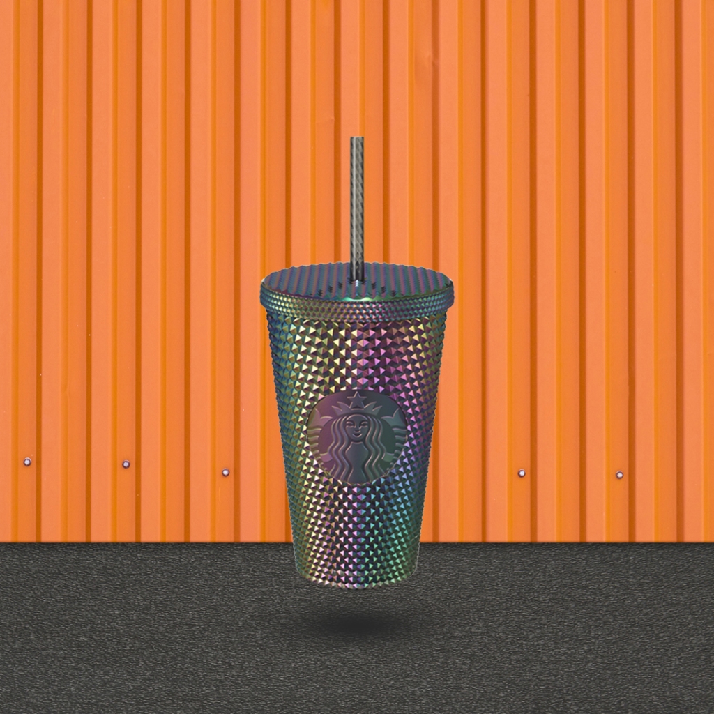 STARBUCKS LY Cold Cup 16Oz  BLING BLACK PVD