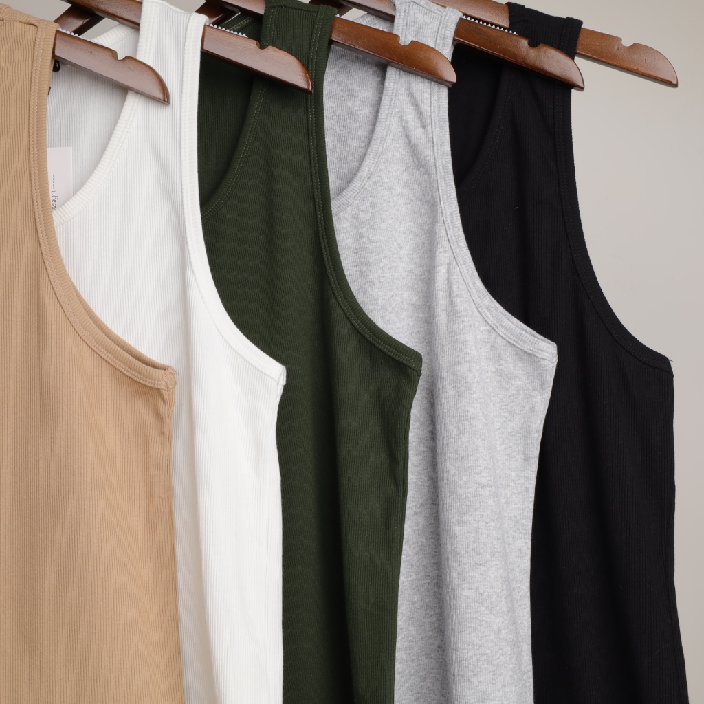 Áo Ba Lỗ Thun Gân Tâm Cổ Vuông Tanktop Nam AmericanStyle Thời Trang Gym Cực Chất