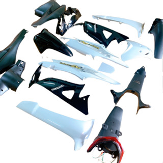 Bộ Dàn áo xe Wave Alpha - RS - S100 - Wave A màu Trắng Đen đời 2006 - 2016 - nhựa trắng ABS LOẠI 1