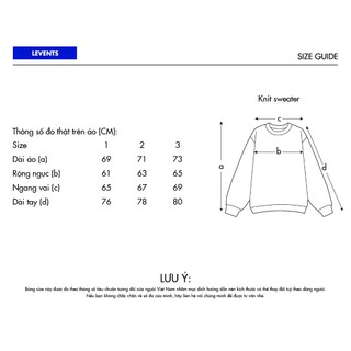Áo Sweater Len Levents/ Black Chất Len Dệt Unisex Oversized