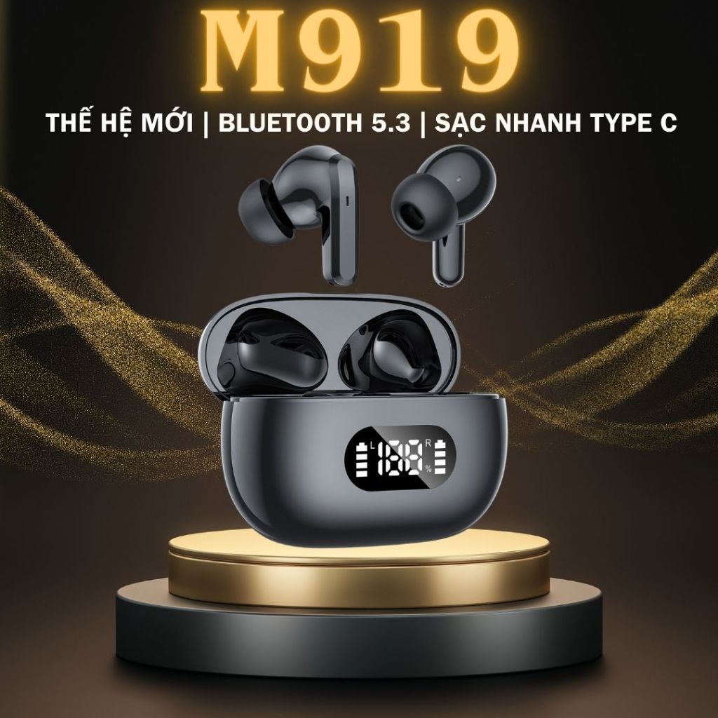Sale Tai nghe bluetooth không dây TWS Air Pro M919 MAX Chống Nước Có Micro Chất Lượng Cao Pin Trâu