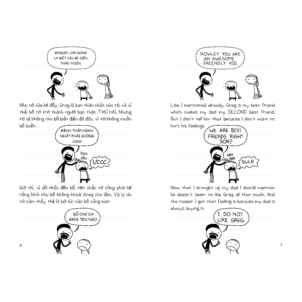 Sách: Nhật ký Cậu bé siêu thân thiện tập 1- Phiên bản song ngữ Việt-Anh