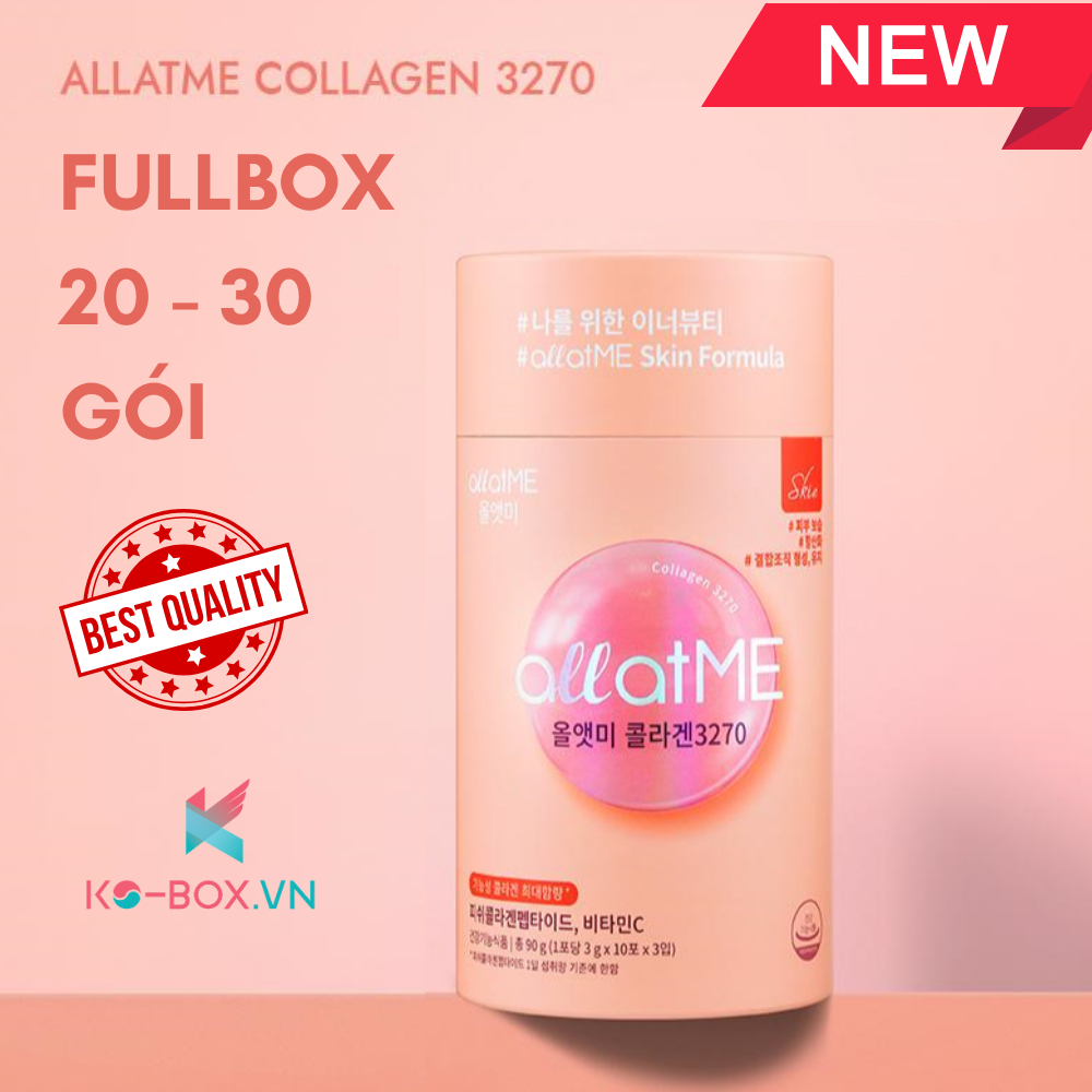 Bột Uống Collagen ALL AT ME 3270mg ALLATME fullbox 20 gói 30 gói Hàn Quốc cao cấp lactofit lacto fit Chong Kun Dang