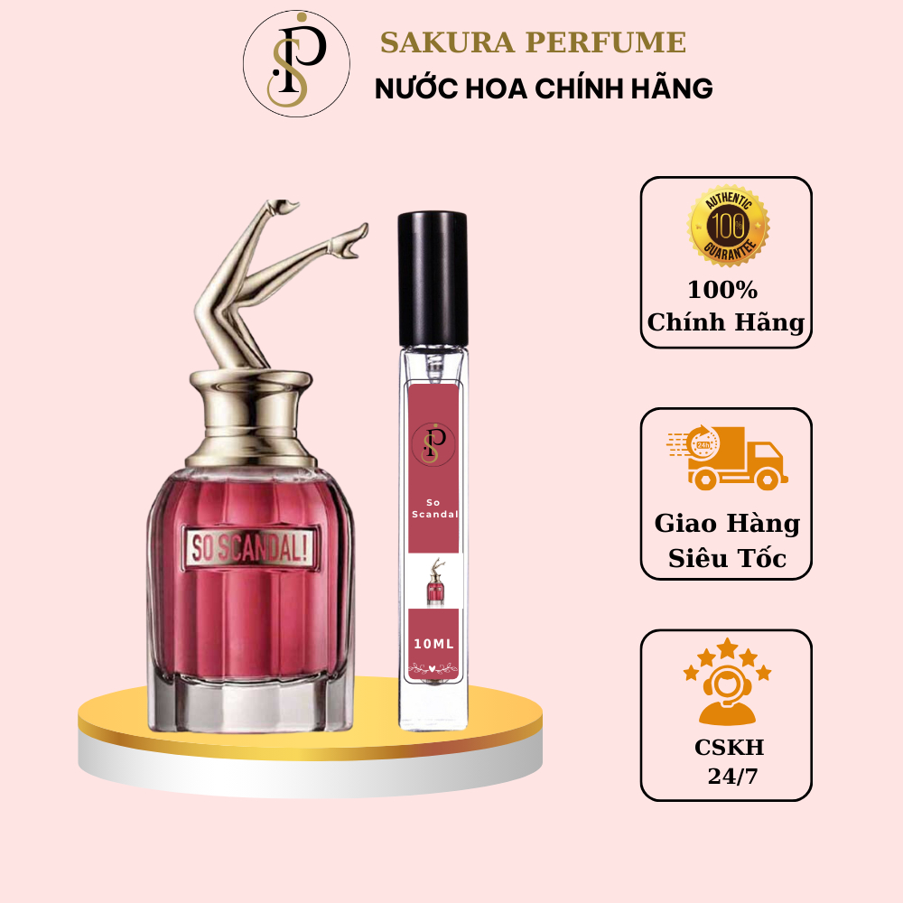Nước hoa nữ So scandal Jean Paul Gaultier chiết 10ml chính hãng quyến rũ sexy | Sakura Perfume