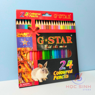 Hộp 24 cây bút chì màu g-star hộp giấy