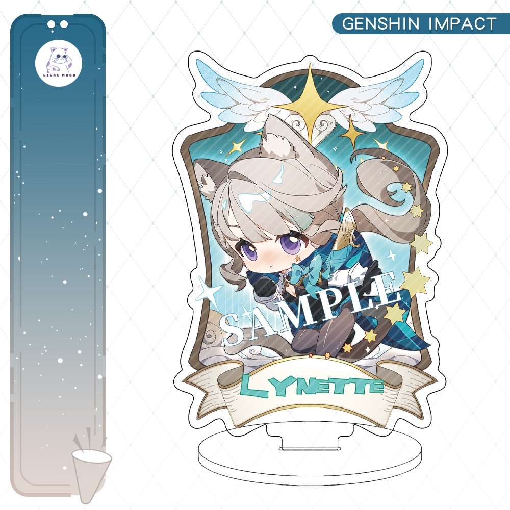 Mô hình CHẢR mới Genshin Impact Standee đứng ver quý tộc chibi đôi cánh thiên thần / nhân vật mới