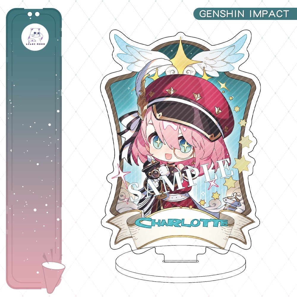 Mô hình CHẢR mới Genshin Impact Standee đứng ver quý tộc chibi đôi cánh thiên thần / nhân vật mới
