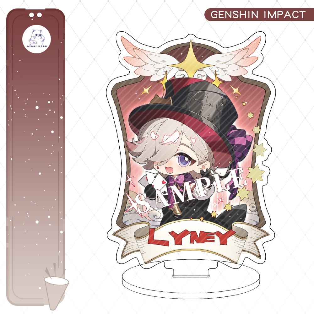 Mô hình CHẢR mới Genshin Impact Standee đứng ver quý tộc chibi đôi cánh thiên thần / nhân vật mới