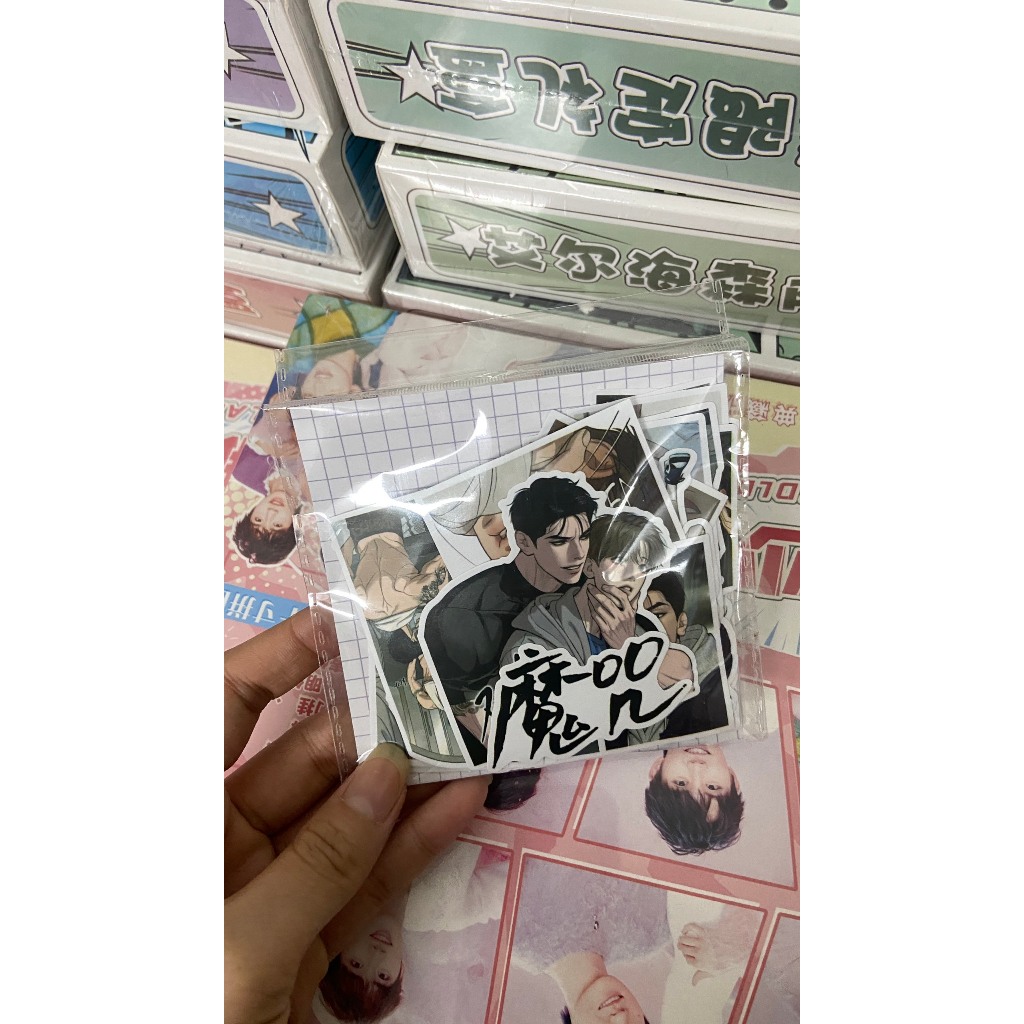 Set 65 stickers Korean BL Manwha Jinx Acrylic Stand Joo Jaekyung Kim Dan Secret Service Hình dán