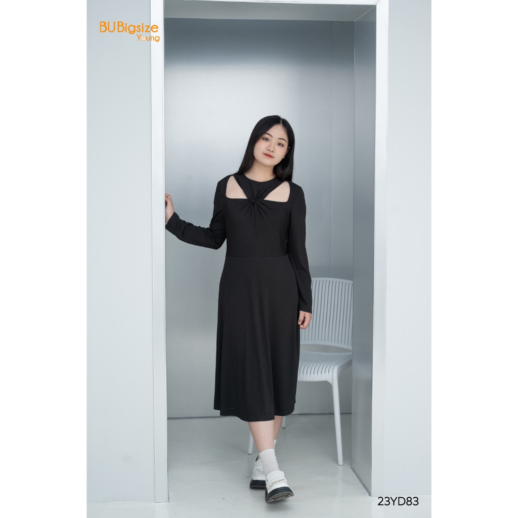 Đầm xoắn khoét vai dáng dài BIGSIZE (55kg đến 95kg) - 23YD83 - [BU Bigsize Young]