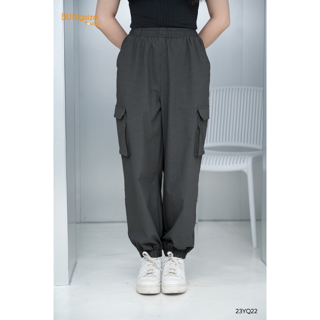 Quần jogger chun túi hộp BIGSIZE (55kg đến 95kg) - 23YQ22 - [BU Bigsize Young]