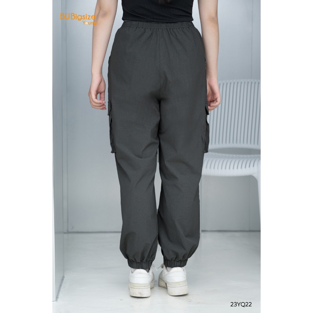 Quần jogger chun túi hộp BIGSIZE (55kg đến 95kg) - 23YQ22 - [BU Bigsize Young]