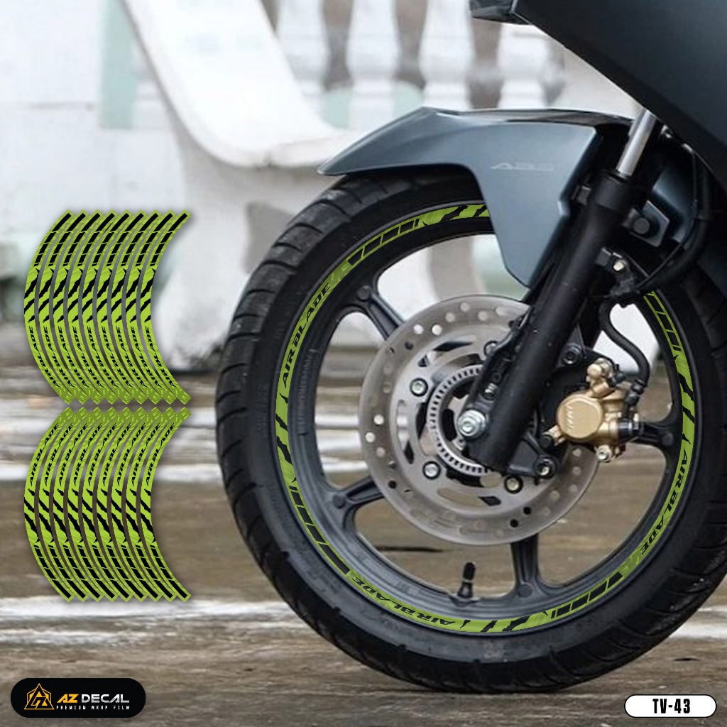 Tem Dán Vành Xe Máy Air Blade Phản Quang | TV43 | Decal Mâm Xe Máy AB AirBlade Chống Nước, Dễ Dán