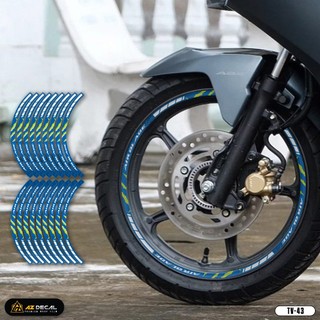 Tem dán vành xe máy air blade phản quang | tv43 | decal mâm xe máy ab airblade chống nước, dễ dán