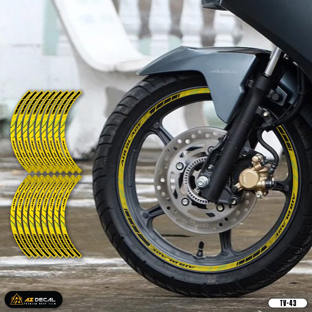 Tem Dán Vành Xe Máy Air Blade Phản Quang | TV43 | Decal Mâm Xe Máy AB AirBlade Chống Nước, Dễ Dán