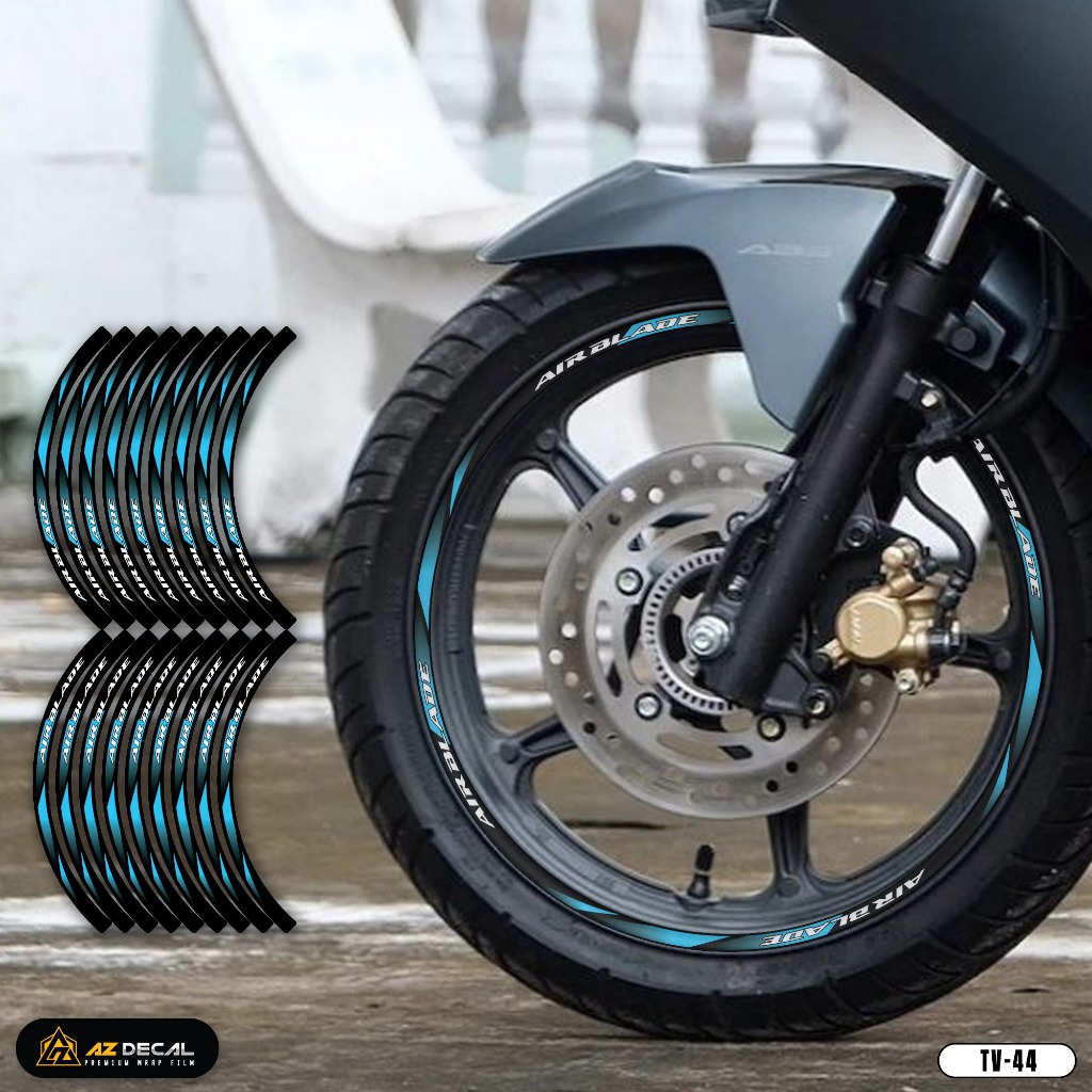 Tem Dán Vành Xe Máy Air Blade Phản Quang | TV44 | Decal Mâm Xe Máy AB AirBlade Chống Nước, Dễ Dán