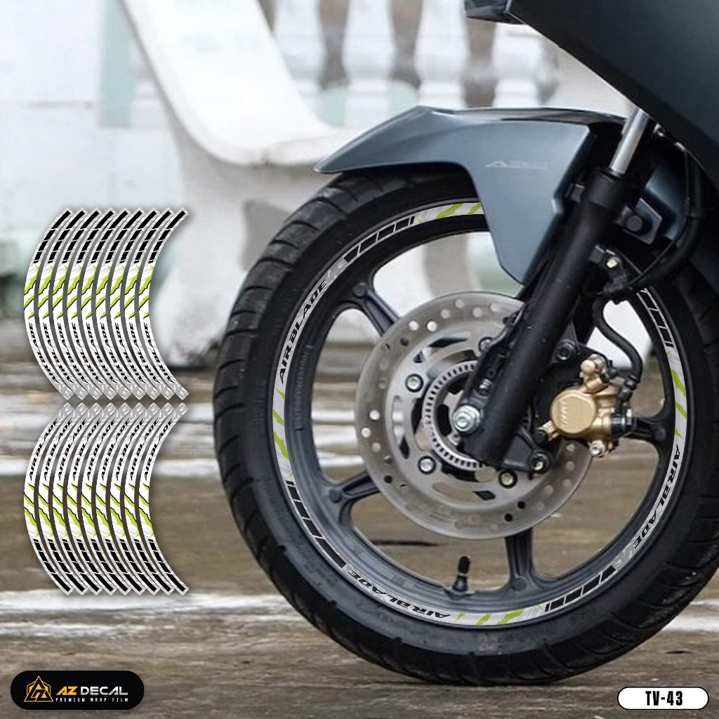 Tem Dán Vành Xe Máy Air Blade Phản Quang | TV43 | Decal Mâm Xe Máy AB AirBlade Chống Nước, Dễ Dán