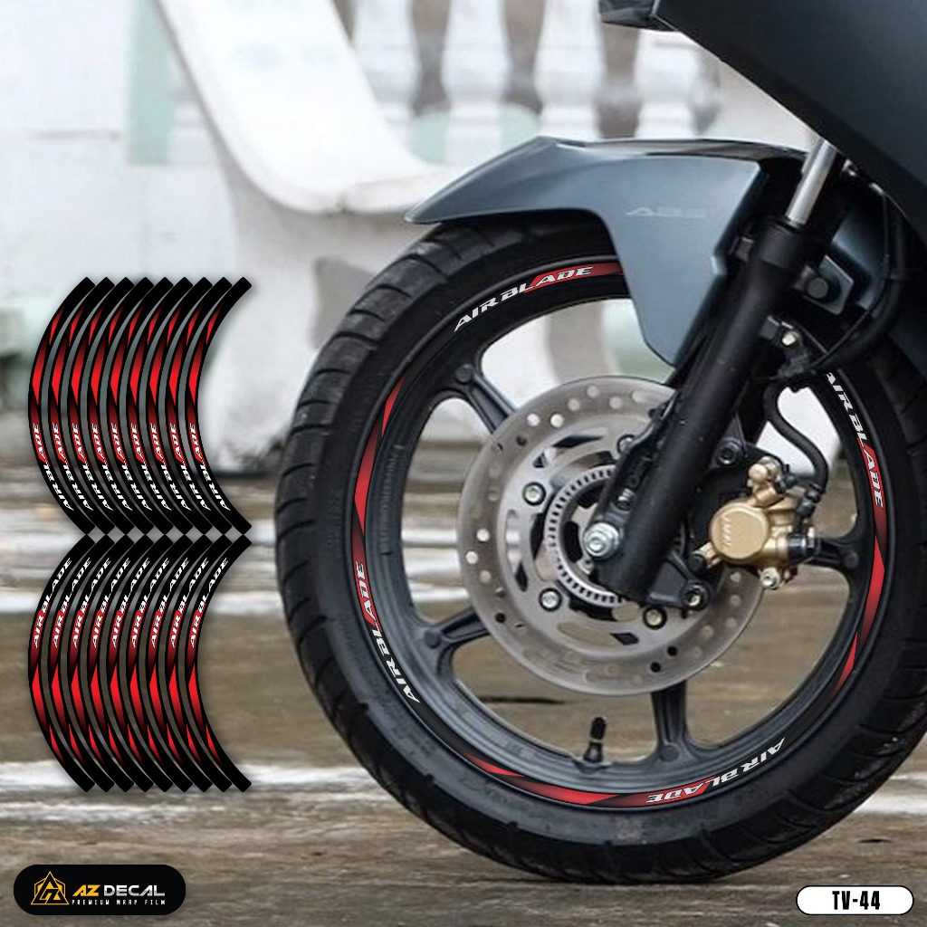 Tem Dán Vành Xe Máy Air Blade Phản Quang | TV44 | Decal Mâm Xe Máy AB AirBlade Chống Nước, Dễ Dán