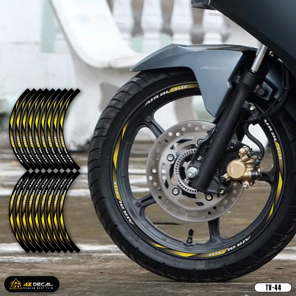Tem Dán Vành Xe Máy Air Blade Phản Quang | TV44 | Decal Mâm Xe Máy AB AirBlade Chống Nước, Dễ Dán
