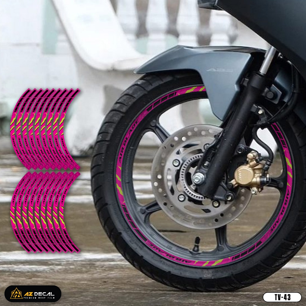 Tem Dán Vành Xe Máy Air Blade Phản Quang | TV43 | Decal Mâm Xe Máy AB AirBlade Chống Nước, Dễ Dán