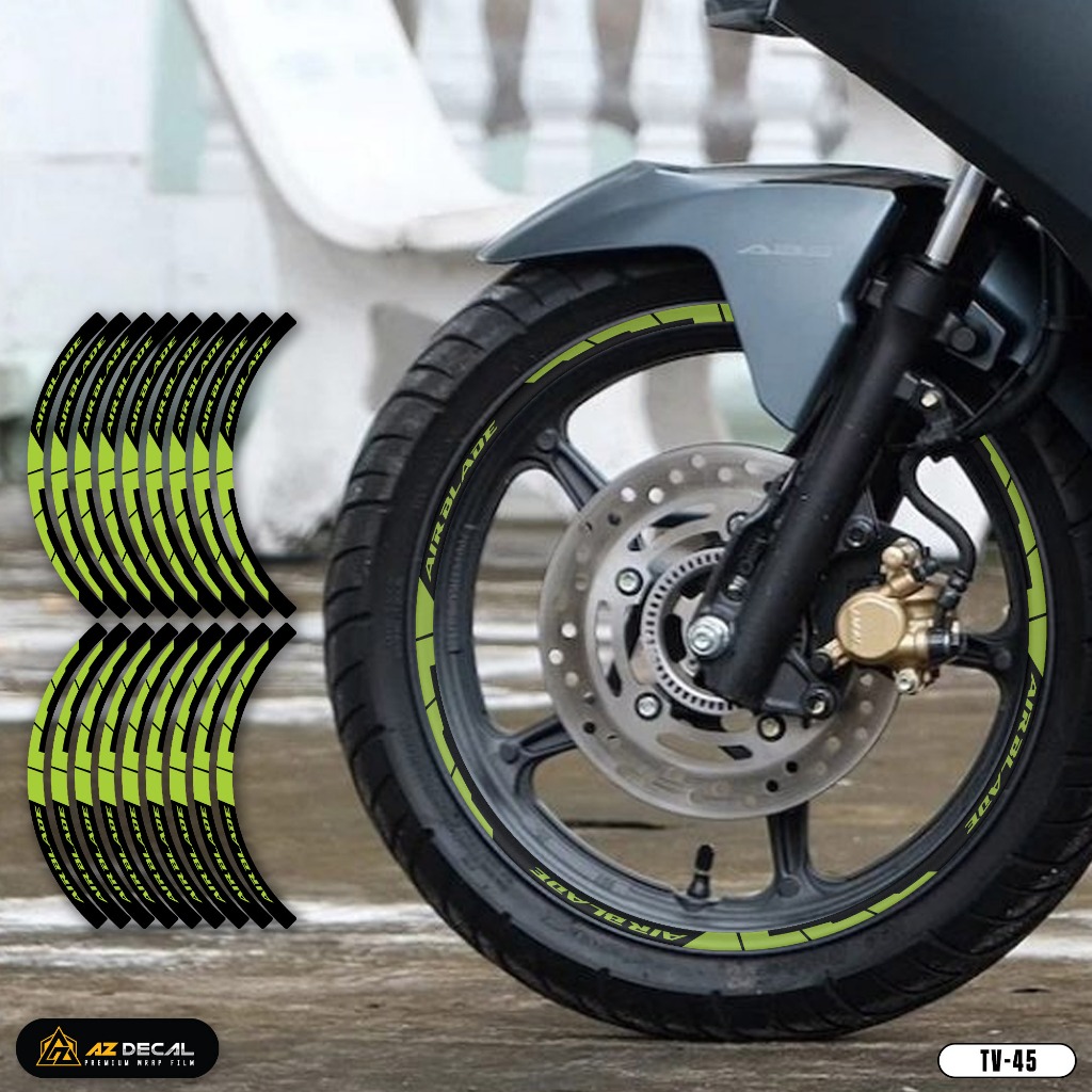Tem Dán Vành Xe Máy Air Blade Phản Quang | TV45 | Decal Mâm Xe Máy AB AirBlade Chống Nước, Dễ Dán
