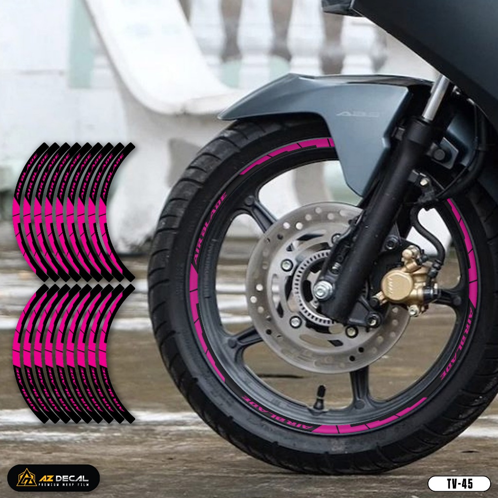 Tem Dán Vành Xe Máy Air Blade Phản Quang | TV45 | Decal Mâm Xe Máy AB AirBlade Chống Nước, Dễ Dán