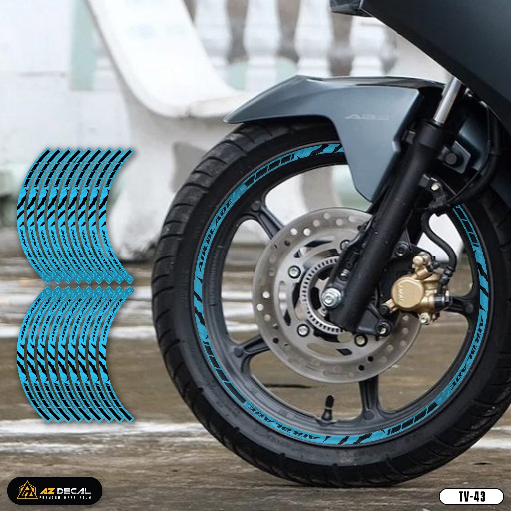 Tem Dán Vành Xe Máy Air Blade Phản Quang | TV43 | Decal Mâm Xe Máy AB AirBlade Chống Nước, Dễ Dán