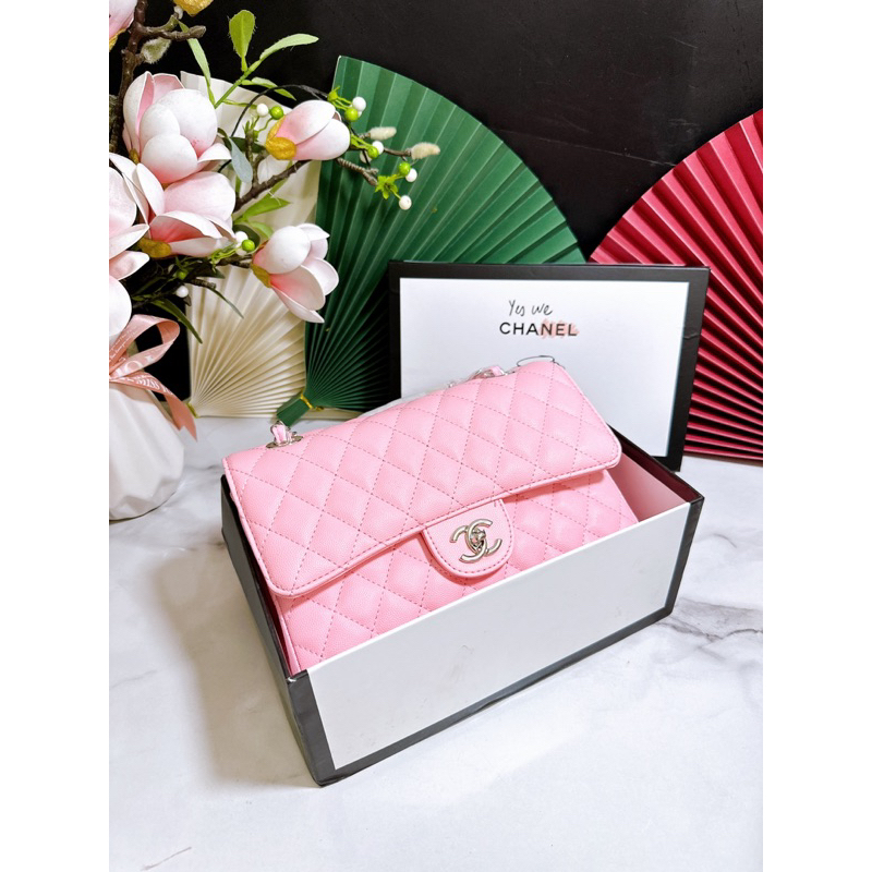 TÚI CHA DA HẠT KHOÁ BẠC SZ 25 CÓ HỘP