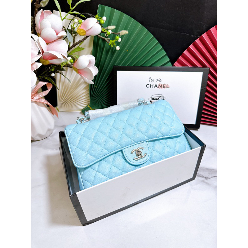 TÚI CHA DA HẠT KHOÁ BẠC SZ 25 CÓ HỘP