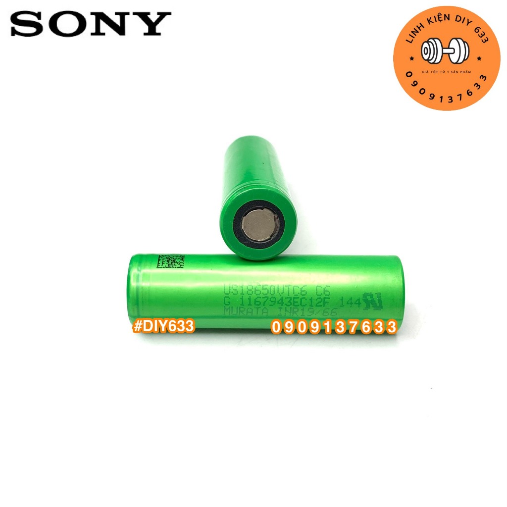 Pin Sony US18650 VTC6 C6 DL 3000mAh, xả cao 15C 30A mới 100%