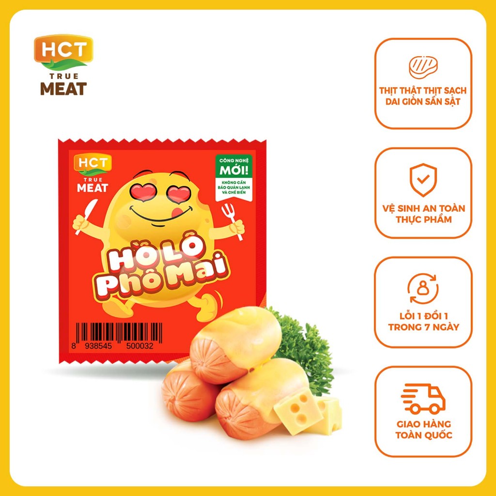 Hộp 40 túi Hồ lô phô mai ăn liền HCT True Meat